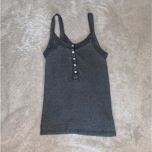 Aerie Grey Henley Cami Tank top